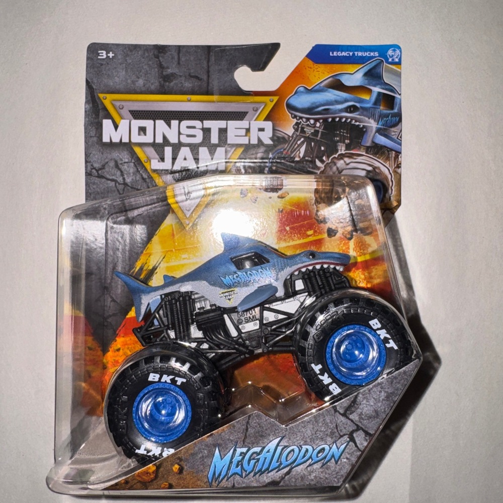 Monster Jam Megalodon Legacy Trucks Series 45 1:64 Scale Die-Cast Blue Shark